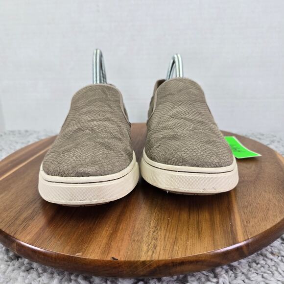 Olukai Pehuea Leather Clay Honu Snake Print Casual Slip On Sneakers Womens 7 - Picture 4 of 11